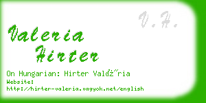 valeria hirter business card